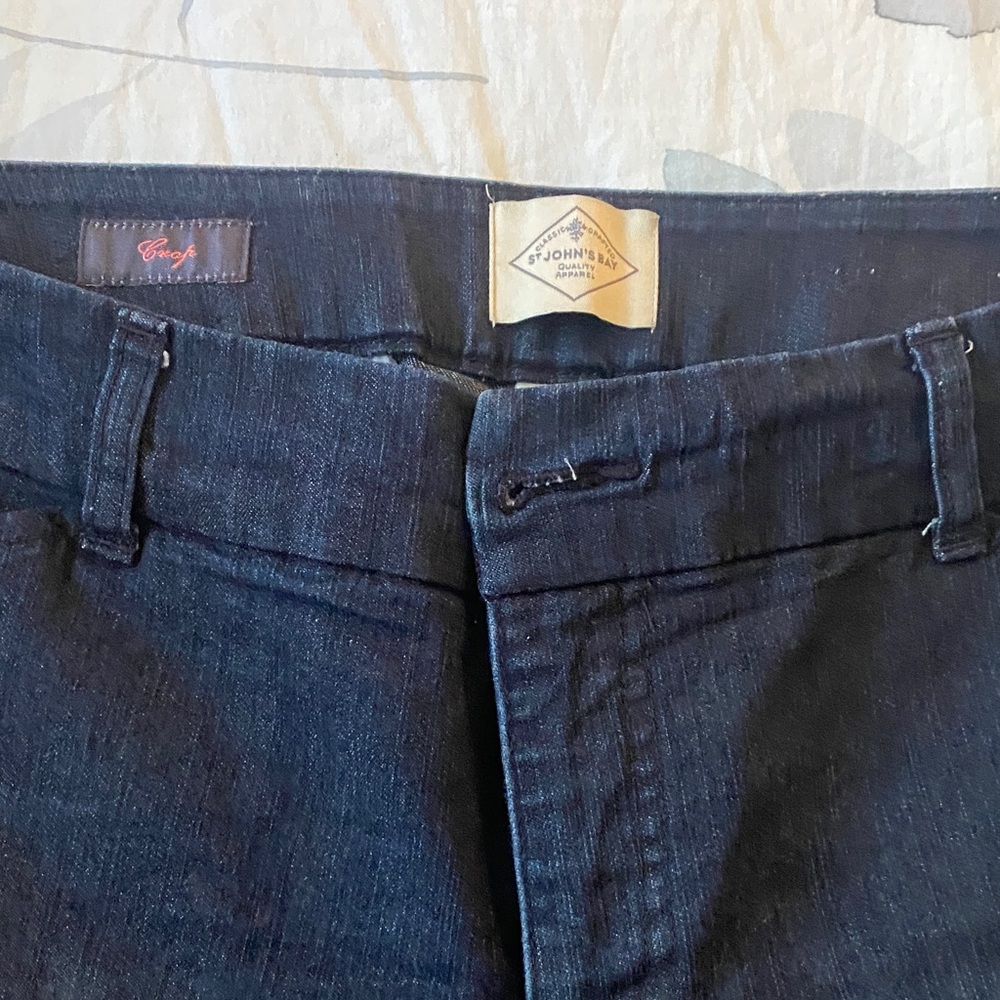 Dressy denim capris